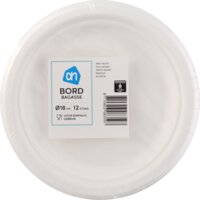 Een afbeelding van AH Bord rond wit bagasse 180mm