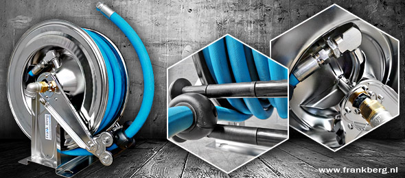 industrial hose reels, automatic hose reels, stainless steel hose reel