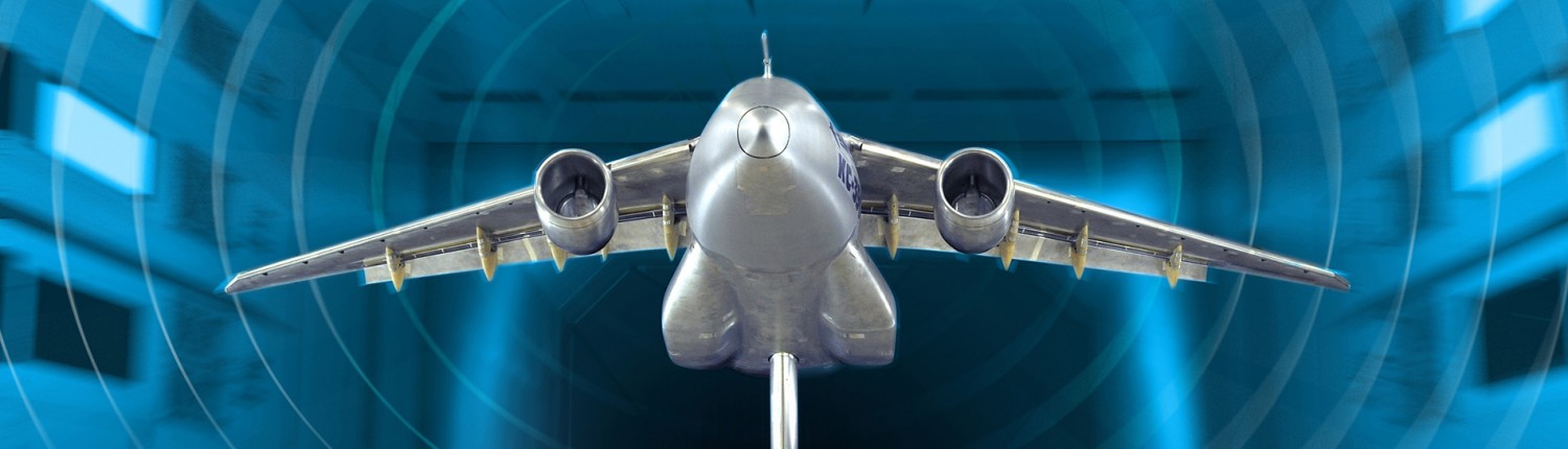 Embraer KC-390 model in wind tunnel