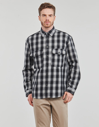 Textiel Heren Overhemden lange mouwen Selected SLHLOOSEMASON-FLANNEL OVERSHIRT NOOS Marine