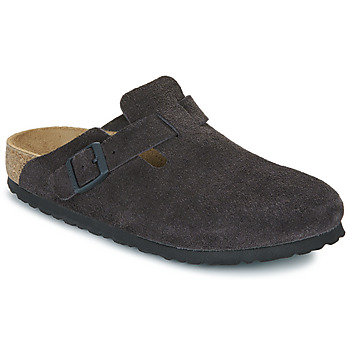 Schoenen Klompen Birkenstock Boston LEVE Velvet Grey Grijs