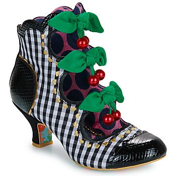 Schoenen Dames Enkellaarzen Irregular Choice CHERRY COLA Zwart / Wit