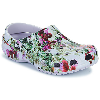 Schoenen Dames Klompen Crocs Classic Photoreal Floral Clog Grijs / Multicolour