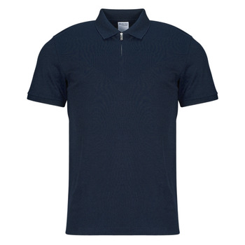 Textiel Heren Polo's korte mouwen Selected SLHFAVE ZIP Marine