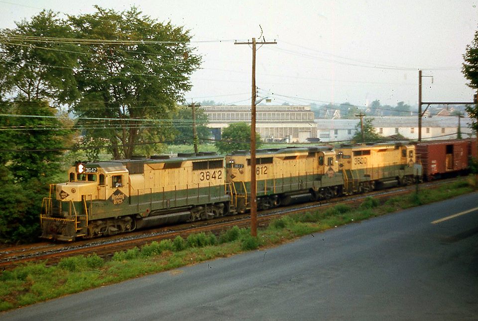 Reading EMD GP35 3642 at Lansdale, PA - ARHS Digital Archive