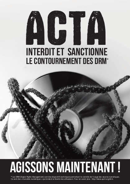 Affiche Anti ACTA