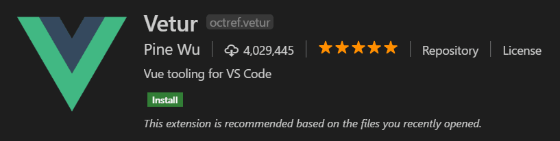 vetur extension
