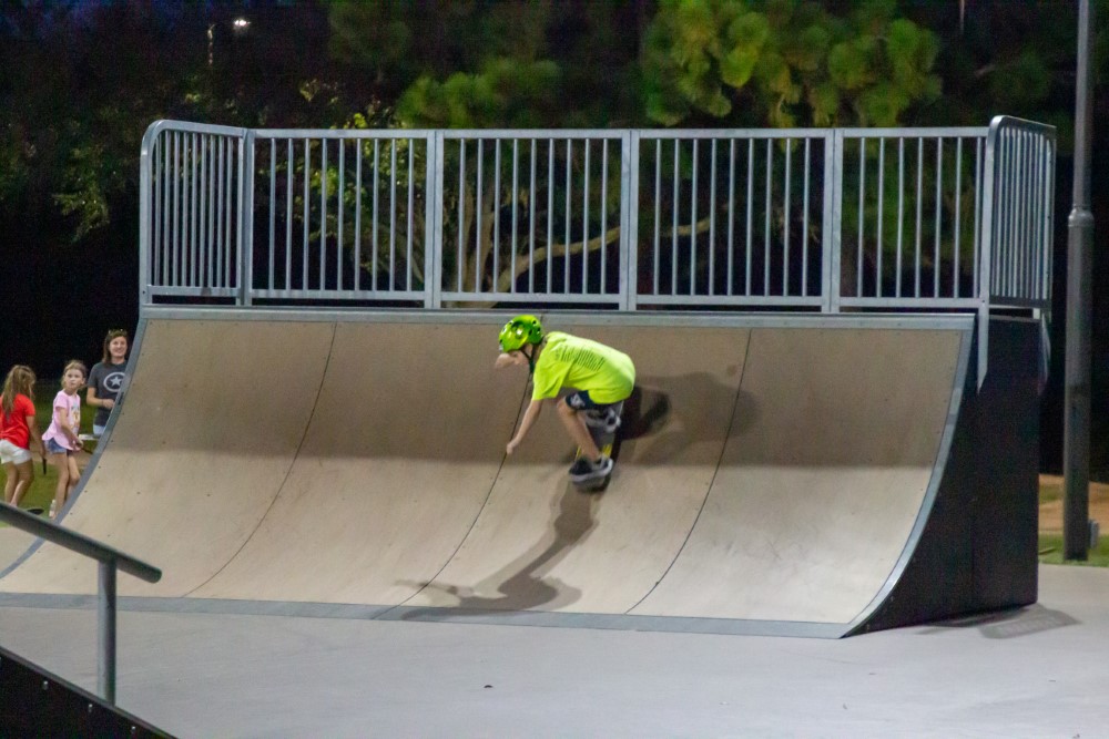 kid skating at fireman's park