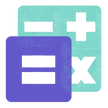 icon showing a minus, plus, times (and hidden divide) in a grid with an equals floating over