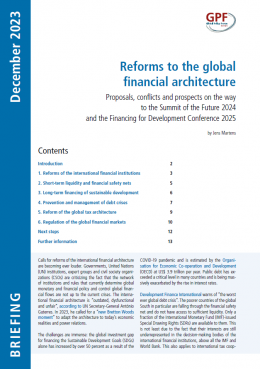 Cover_Reforms to the global financial architecture