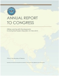 Annual Report to Congress: Military and Security Developments Involving the Peoples Republic of China 2013 - Cover