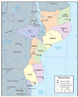 Mozambique Map - Administrative Divisions 2008