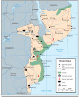 Mozambique Map - Economy 2008