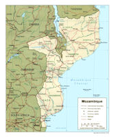 Mozambique Map - Political 1995