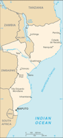 Mozambique Map - Small