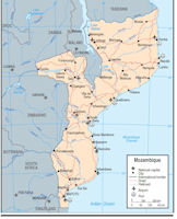 Mozambique Map - Transportation