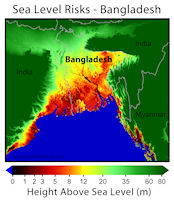 Bangladesh Map - Elevation