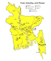 Bangladesh Map - Industry