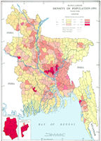 Bangladesh Population Map - 1991