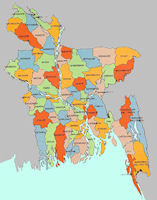 Bangladesh Map - Administrative Districts