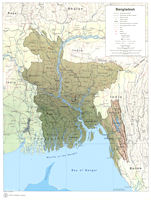 Bangladesh Map - Shaded Relief [large]