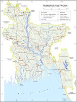 Bangladesh Map - Transportation