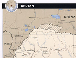 Bhutan Map