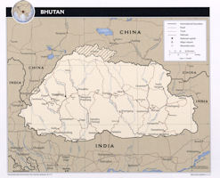 Bhutan Map