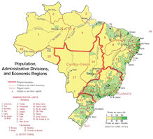 Brazil Map - Population 1977