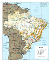 Brazil Map - Relief