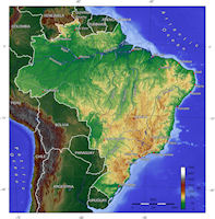 Brazil Map - Topography