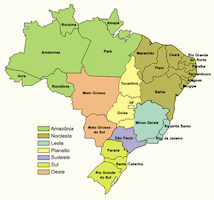 Brazil Map - Military Commands