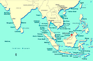 Brunei Location Map