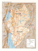 Burundi Relief Map