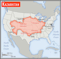 Kazakhstan Map - Area