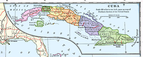 Cuba Map - 1901