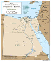 Egypt Map - Administrtive Divisions