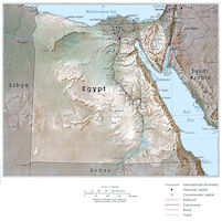 Egypt Map - Relief