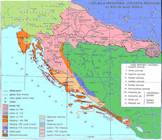 Croatian History Map - 1700 AD