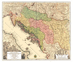 Croatian History Map - 1720 AD