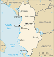 Albania Map - Small