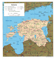 Estonia Map - Political