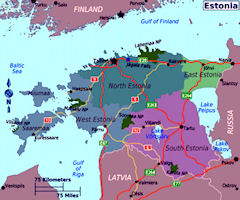 Estonia Map - Regions