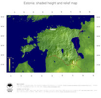 Estonia Map - Relief