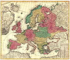 European History Map - 1760