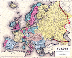 European History Map - 1856