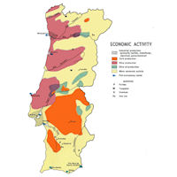 Portugal Map - Economy 1972