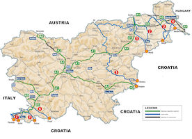 Slovenia Map - Roads