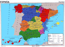 Map of Spain - Political