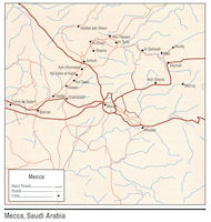 Saudi Arabia - Mecca Map